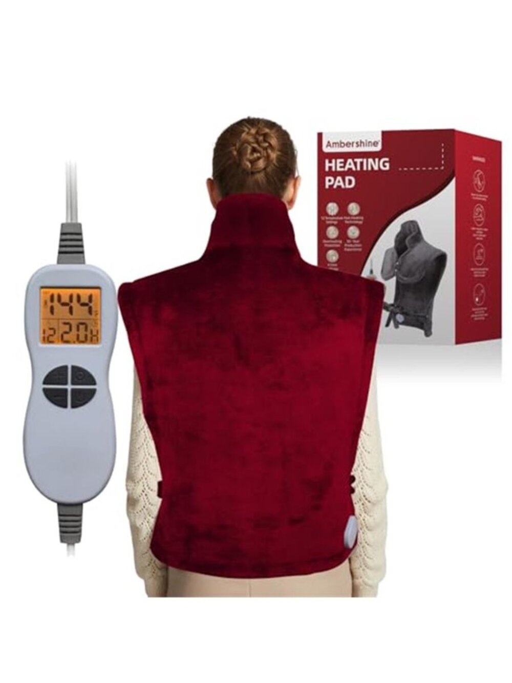 Electric Heating Pad Heat Therapy Pain Relief Back Neck Shoulder Muscle Relief